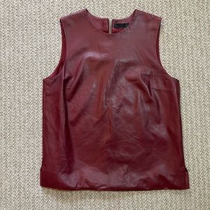 The Row Lambskin Leather Sleeveless Top Size 8